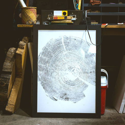 "Pine 121” Tree Print - White Paper