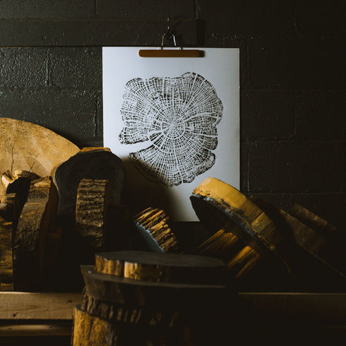 "Apple 44" Tree Print - White Paper