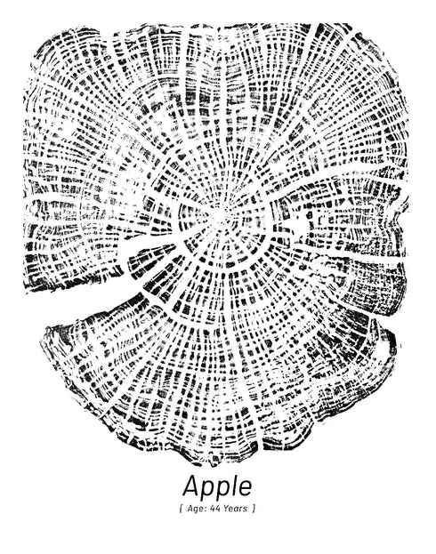 "Apple 44" - Small 8" x 10" - Screen Print