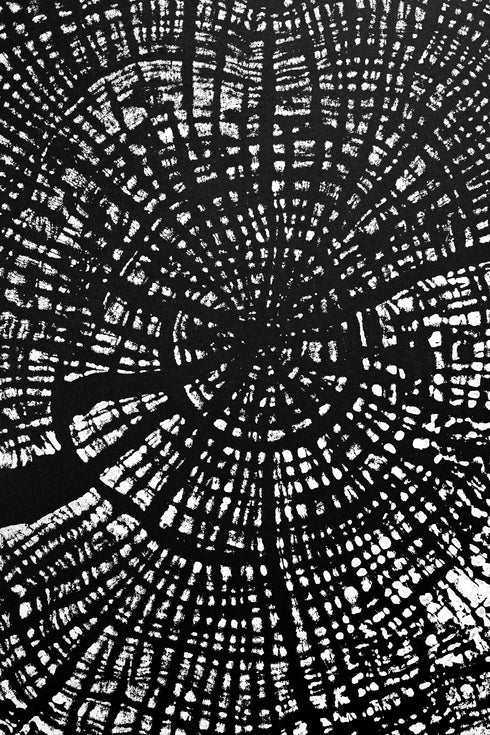 "Apple 44" Tree Print - Black Paper