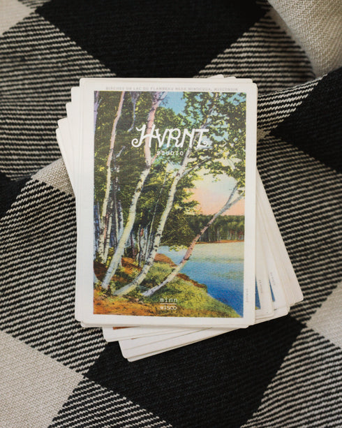 "Birches Postcard" Sticker