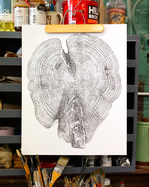 "Cedar 46" Tree Print - White Paper