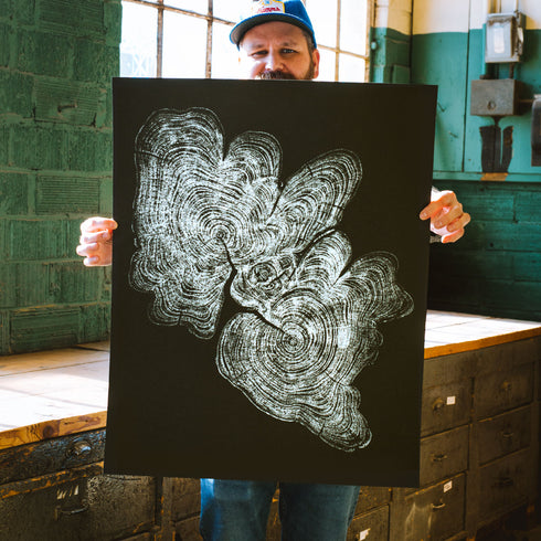 "Cypress" - Tree Print - Black Paper