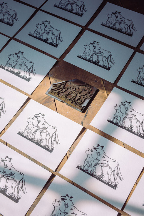 "Dog Days are Over" Block Print - Vintage Letterpress Plate