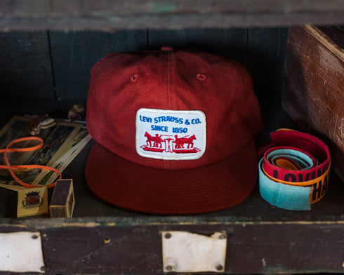 1/1 "Levi Strauss" Vintage Patch - Burgundy Canvas Hat