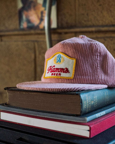 1/1 "Hamm's" Vintage Patch - Pink Corduroy Hat