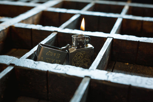 "It Ain't Easy" Zippo - Hand-Engraved Lighter (Brushed Chrome)