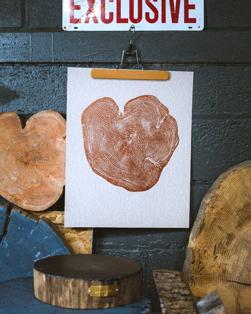 "Heart Locust" Tree Print - Parchtone Color Paper