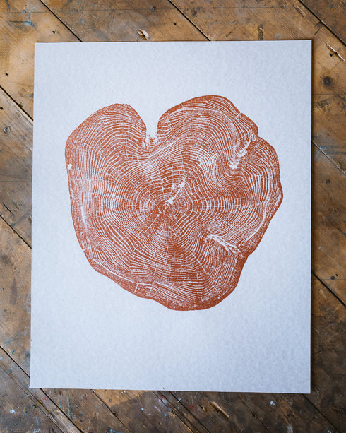 "Heart Locust" Tree Print - Parchtone Color Paper