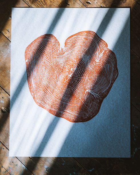 "Heart Locust" Tree Print - Parchtone Color Paper