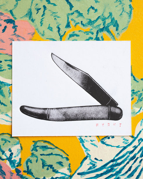 "Pocket Knife" $5 Block Print - Vintage Letterpress Plate