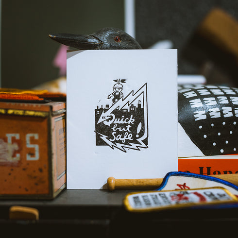 "Quick but Safe" - Vintage Letterpress Plate