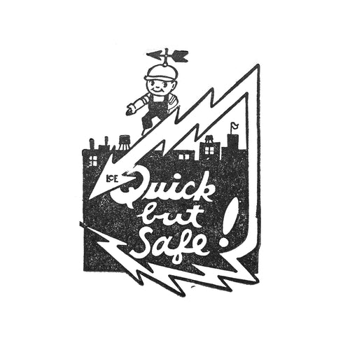 "Quick but Safe" - Vintage Letterpress Plate