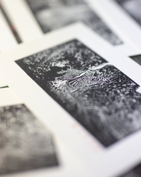 "Trapper" $5 Block Print - Vintage Letterpress Plate