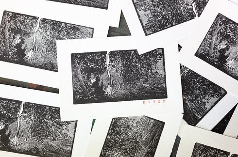 "Trapper" $5 Block Print - Vintage Letterpress Plate