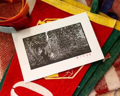 "Trapper" $5 Block Print - Vintage Letterpress Plate