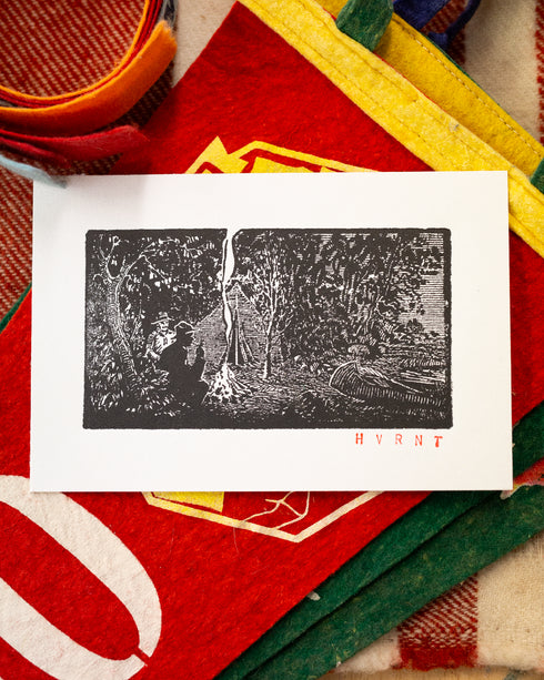 "Trapper" $5 Block Print - Vintage Letterpress Plate