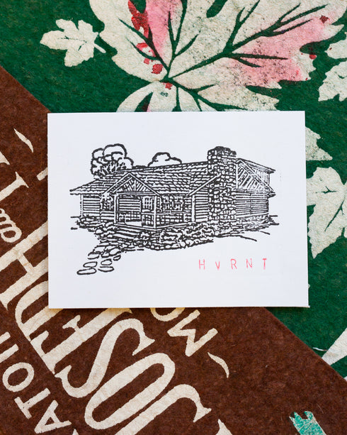 "Grandma's Cabin" $5 Block Print - Vintage Letterpress Plate
