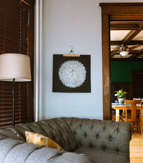 "American Elm" Tree Print - Black Paper Edition