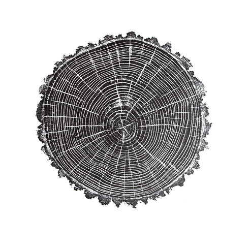 "American Elm" Tree Print - Woodcut Print