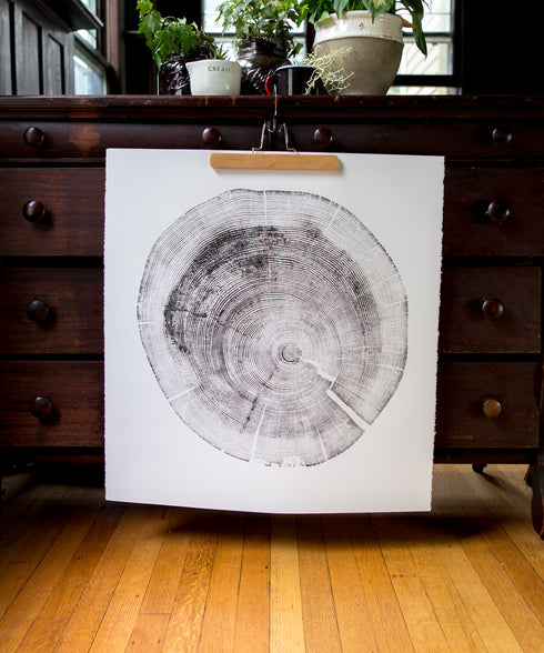 "White Pine" Tree Print - White Paper